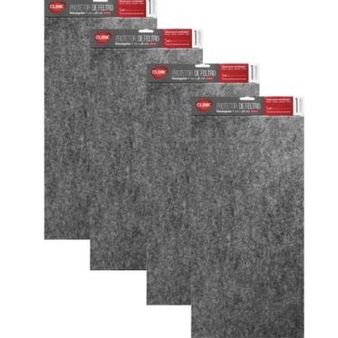 Imagem de Feltro Adesivo Pés Sofá Mesa Cadeira Placa Protetor Redondo Quadrado S