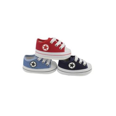 Imagem de Kit Com 3 Pares Sapatinho De Bebe Recém Nascido Direto Da Fabrica - DR