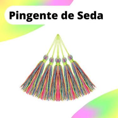 Imagem de Pingente De Seda Tassel - Franja - Multicolorido Leitoso - Com 50 Unid