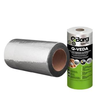 Imagem de Fita Asfáltica Para Telhados Aluminizada Adesiva Reparos Multiuso 30cm