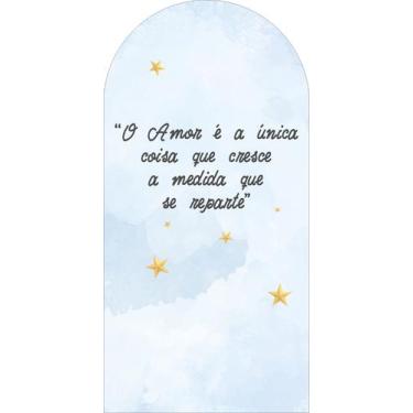 Imagem de Painel Sublimado Vertical Romano Pequeno Principe Frase Fundo Aquarela