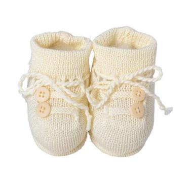 Imagem de Sapatinho bebê 2 botões - Amarelo bebê - NN, Amarelo bebe, Único