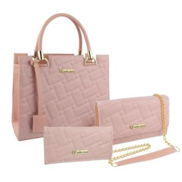 Imagem de Bolsa Feminina Transversal Moda + Bolsa Flap + Carteira - Selfie Store