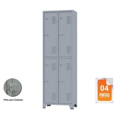 Imagem de Roupeiro de Aço c/ 04 Portas Grandes  1,960,630,36m  CZ/CZ  AMAPA  101