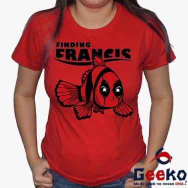 Imagem de Baby Look Finding Francis 100% Algodão - Deadpool - Geeko, Vermelho le