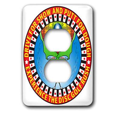 Imagem de 3dRose lsp_19450_6 Experimente o disco Frisbee divertido com design de golfe de esqueleto jogador com visão de 2 plugues