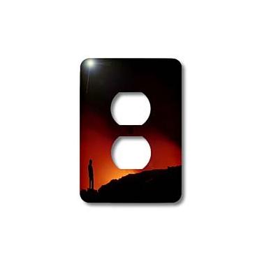 Imagem de 3dRose lsp_46386_6 A Man (Mr.) Gets A Close Look At Lava Fluindo no Oceano Pacífico, Parque Nacional de Vulcanos, Tampa de Saída Havaí