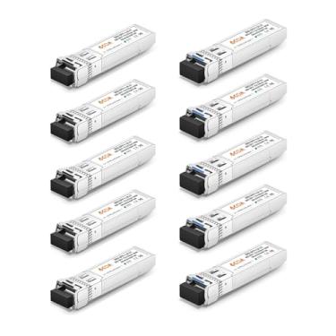 Imagem de 6COMGIGA 5 pares de transceptores 10G SFP+ Bidi, 10GBase-BIDI 1270nm/1330nm SMF, até 10 km, compatível com Cisco, Ubiquiti, D-Link, Supermicro, Netgear e outros interruptores abertos