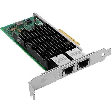 Imagem de Euqvos Adaptador de rede convergente Ethernet para controlador Intel X540-T2 X540 10GbE PCIe 2.1 x8 portas duplas RJ45 compatível com Windows 7/8/10 Windows Server Linux VMware ESX