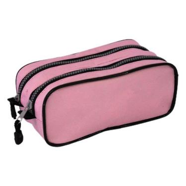 Imagem de Estojo Duplo Ls Bolsas Rosa Bebê - L S BOLSAS E MOCHILAS