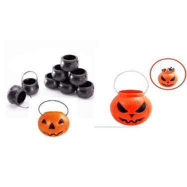 Imagem de 10 pcs de tigelas de doces de bruxa preta e laranja Mini - Lynx