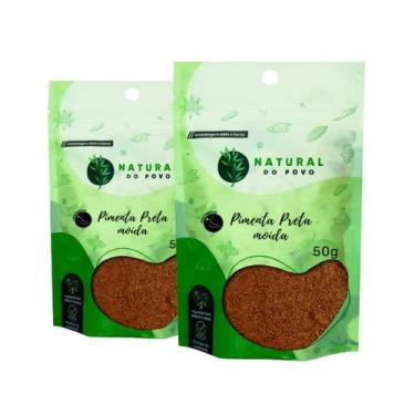 Imagem de Pimenta Preta Moída Alta Qualidade Premium Kit 2 Pouch 50g  - Natural 