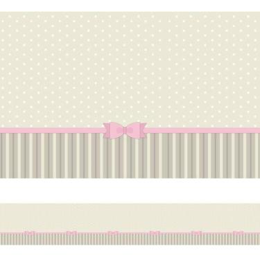 Imagem de Faixa Decorativa para Quarto de Menina Laço Rosa 6mx15cm - Quartinhos