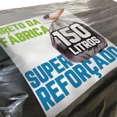 Imagem de Saco De Lixo 150 Litros 100 Un Preto Super Reforçado - HIGIPACK