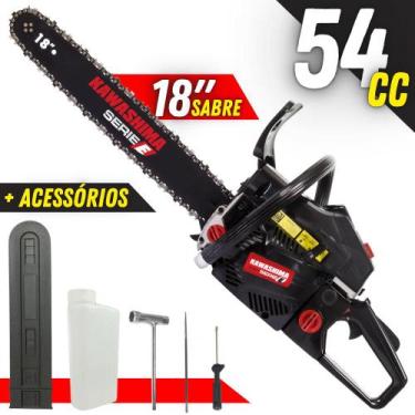 Imagem de Motosserra Kawashima KCS-580E 54cc 2 Tempos À Combustão Com Lubrificaç