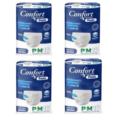 Imagem de Fralda Descartável Geriátrica/Adulto Confort Master Pants P/M - 4 Paco