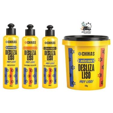 Imagem de Kit Desliza Liso Chikas Escova Perfeita Por Muito Mais Tempo - Bio Ext