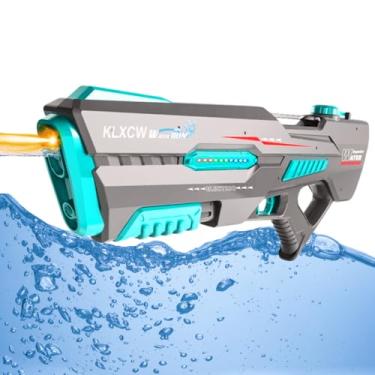 Imagem de Arminha de Água Elétrica Com Jato Super Potente Cinza Lançador Elétrico de Água