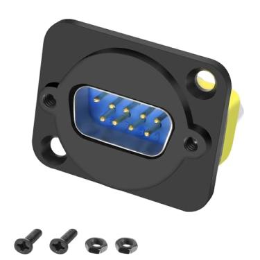 Imagem de MEIRIYFA Acoplador tipo D DB9 alterador de gênero DB9 macho para DB9 adaptador macho de 9 pinos serial RS232 conector tipo solda 9PIN D cabo de porta subserial para aplicações seriais (macho para