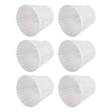 Imagem de 6 PCS Lustre de Tecido Abajur Com Capas de Lâmpada para Decoração de Sala, Quarto e Hotel - Lâmpada Pendente Elegante e Acessórios de Luz W para Decoração de Casa