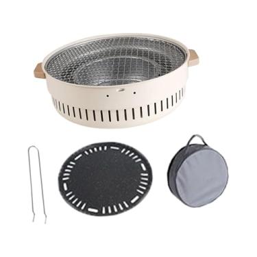 Imagem de Generic Grelha a carvão para churrasco, pequena grelha multifuncional para áreas externas, aquecedor de bule para acampamento no quintal, reunião de amigos ao, com Saco de Armazenamento