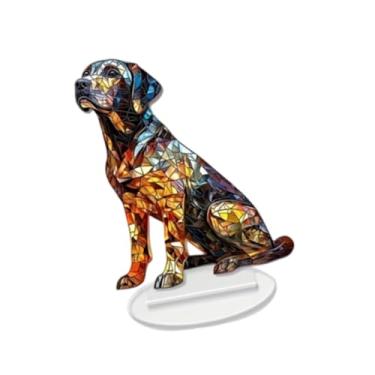 Imagem de Esquirla Acrílico labrador cão decoração 2d sinal plano presente ideal decoração animal display de mesa para canto lareira casa prateleira exibição