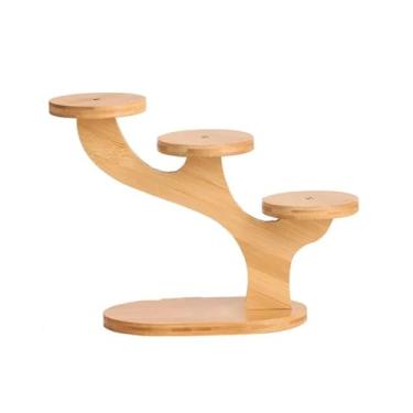 Imagem de LICONG-2020 Vaso mini janela de sacada multicamadas pequeno suporte de flores peitoril de janela verde abacaxi suculenta mesa varanda escritório prateleiras vaso de bambu (cor: 3 camadas)