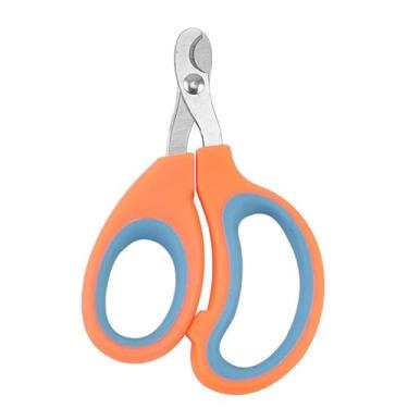Imagem de Tesoura de unhas para animais de estimação (laranja/azul claro, para cães e gatos pequenos)