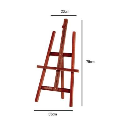 Imagem de Cavalete de Mesa para Pintura Souza Pinus Mogno 75cm - SOUZA & CIA