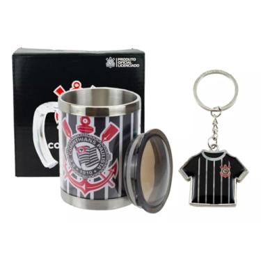 Imagem de kit Presente Corinthians Caneca Térmica + Chaveiro Oficial