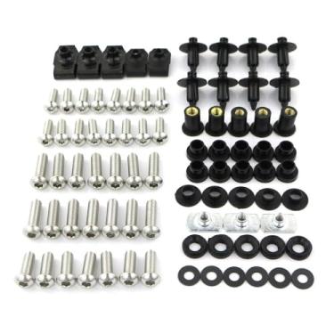 Imagem de Xitomer Kits de parafusos de carenagem de motocicleta adequados para CBR600RR 2003-2006, kits de montagem de fixadores com arruelas/porcas/fixações/clipes/ilhós, parafusos de aço inoxidável para