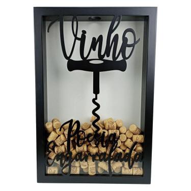 Imagem de Quadro Porta Rolhas De Vinho - Poesia Engarrafada - 250Un