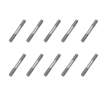 Imagem de 10PCS Pushrod Connector Double End Threaded Rod Stainless Steel Rod Linkage for RC Airplane Helicopter Car Boat DIY Model Toy Parts (M3X25mm)