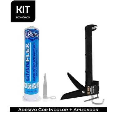 Imagem de KIT Aplicador e Selante Adesivo Cola Gian Flex para Farol / Lanterna /