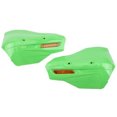 Imagem de Protetores de mão para bicicleta suja, protetor de mão de motocicleta com pisca-pisca laranja substituição para XC-PRO X3 Enduro Race-Green