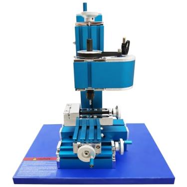 Imagem de INTBUYING Mini fresadora de metal AC100V-240V Mini máquina de perfuração e fresagem ferramenta faça você mesmo torno de madeira de bancada para fabricação de modelos educacionais