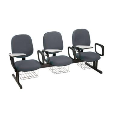 Imagem de Cadeira em longarina para Escolas Linha Uno Cinza