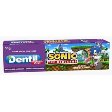 Imagem de Dentil – Creme Dental Kids Sonic Sabor Bubble Gum 50g | Com Flúor Ativo, Proteção Anticáries e Baixa Abrasividade