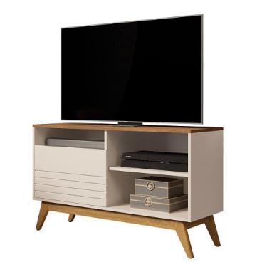 Imagem de Rack Para TV Até 40 Polegadas Fenix Wood Off White/Freijó – Giga Móveis