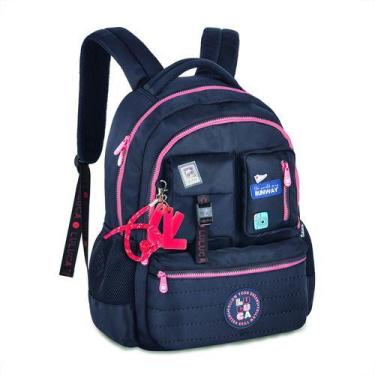 Imagem de Mochila De Costas Escolar Luluca Juvenil Meninas Original - Clio, Azul