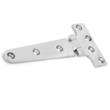 Imagem de Dobradiça de Porta de Tipo T Durável para Aplicações de Portão de Casa Com Construção de Aço Inoxidável - Projeto Espessado 151x75x4.5mm para Estabilidade Aprimorada e Resistência à Ferrugem