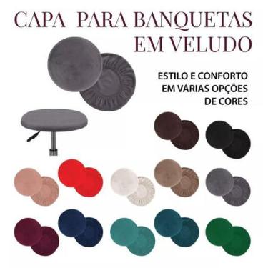 Imagem de Capa De Banqueta Redonda Para Bar Lanchonete VELUDO (0,35D X 0,10A) - 