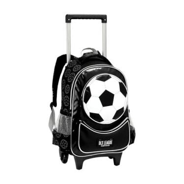 Imagem de Mochila Escolar 2Em1 Costas E Rodas Bola Futebol - Denlex