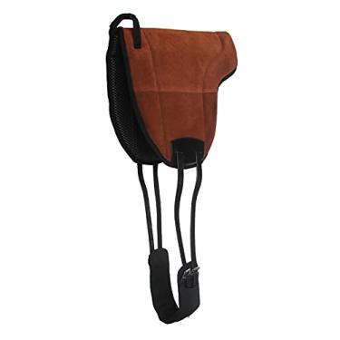 Imagem de CHALLENGER Almofada de sela de couro de camurça antiderrapante de cavalo marrom 39LW01BR