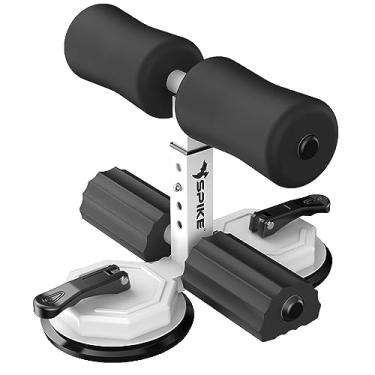 Imagem de SPIKE Exercício abdominal com ventosa dupla barra sentada para exercícios abdominais perna treinamento muscular braço músculos exercício ajustável para homens e mulheres, preto, exercitador abdominal