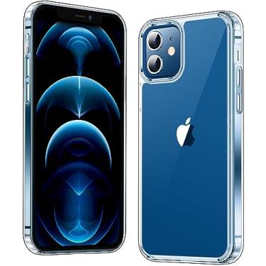 Imagem de Temdan Capa para iPhone 12/12 Pro, [não amarela] [ultrafina] leve e fina, proteção à prova de choque, proteção de tela e câmera - transparente