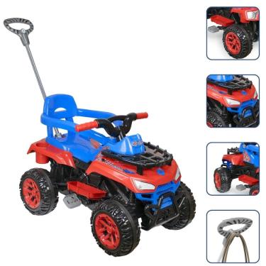 Imagem de Quadriciclo Infantil Empurrador e Pedal Spider Cross Up Calesita