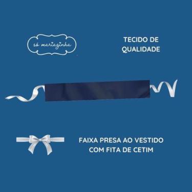Imagem de Faixa Lisa AZUL MARINHO infantil Acessorio Festa Casamento Batizado Da
