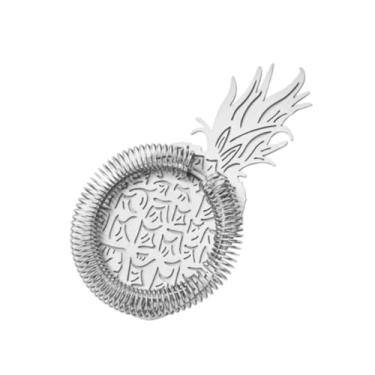 Imagem de IEUDNS Coador de, ferramenta de bar em formato de abacaxi, leve, reutilizável, multiuso, separador de gelo, coador de gelo para clube, restaurante, Prata