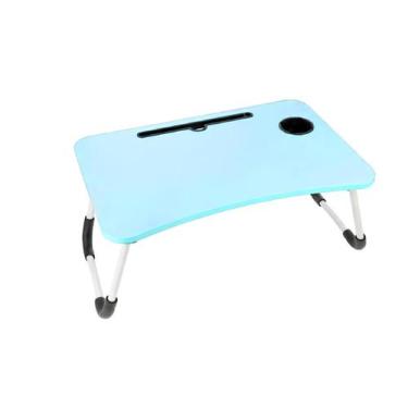 Imagem de Mesa portatil multiuso notebook dobravel azul - Raffaello Decor